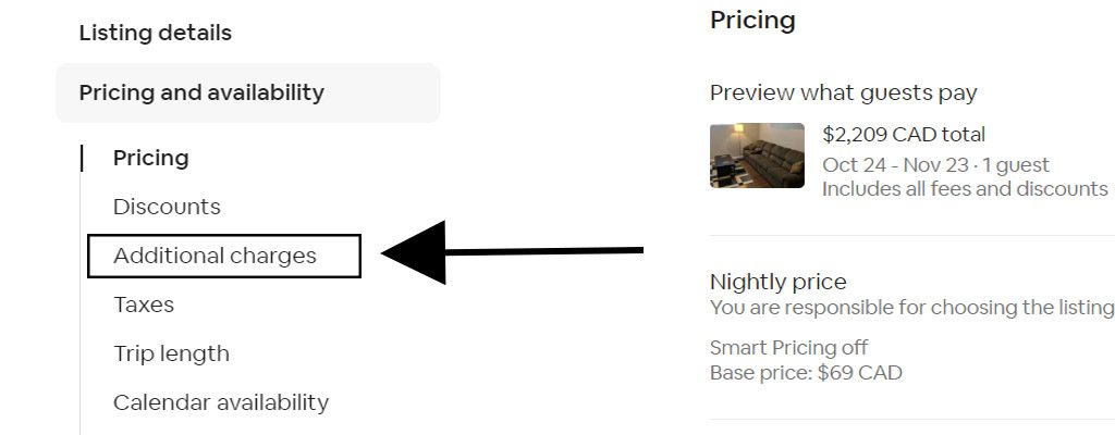 how to add an airbnb cleaning fee on desktop